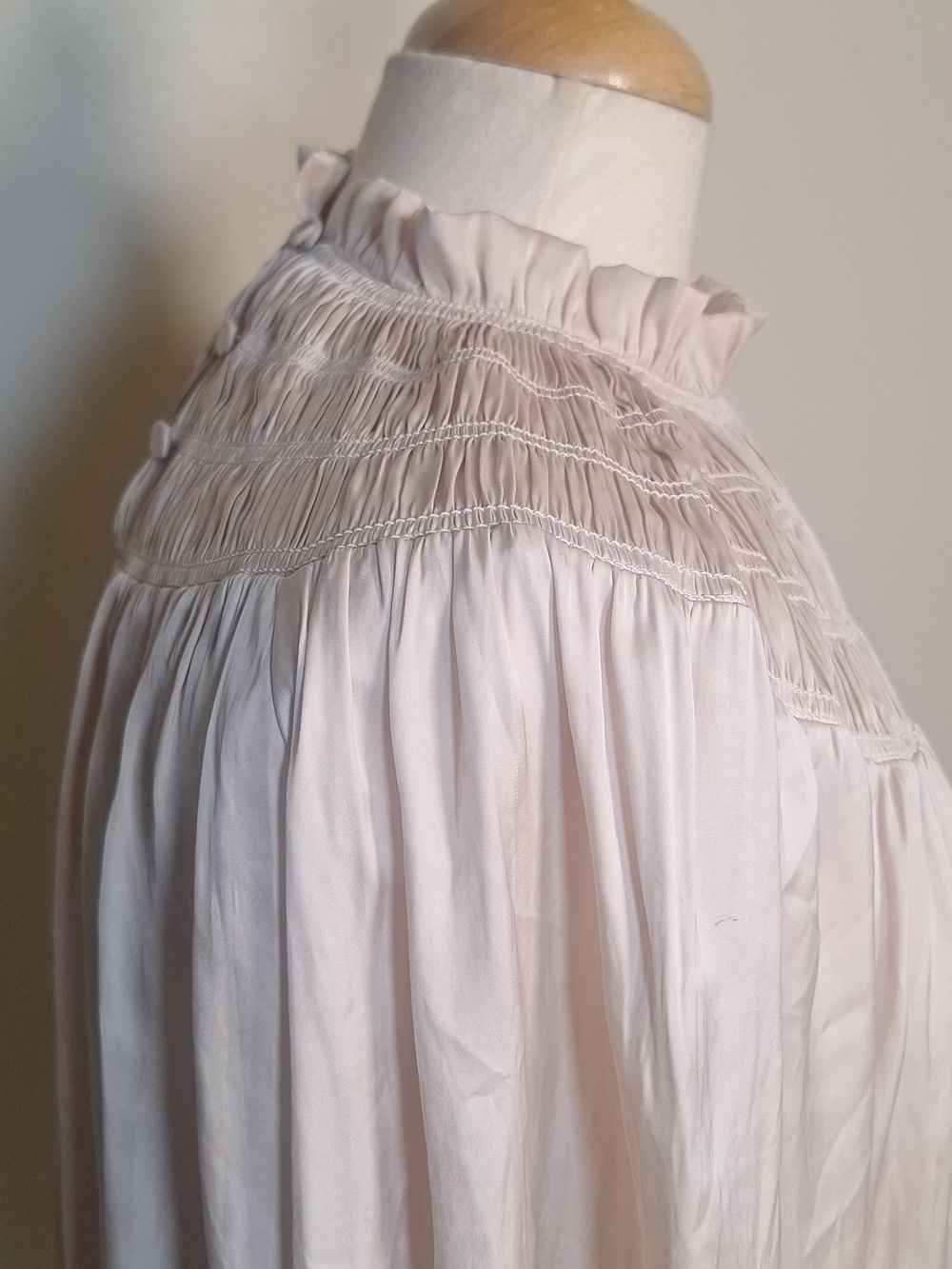 Frame Smocked High Neck Blouse Size XS - Picture 7 of 12